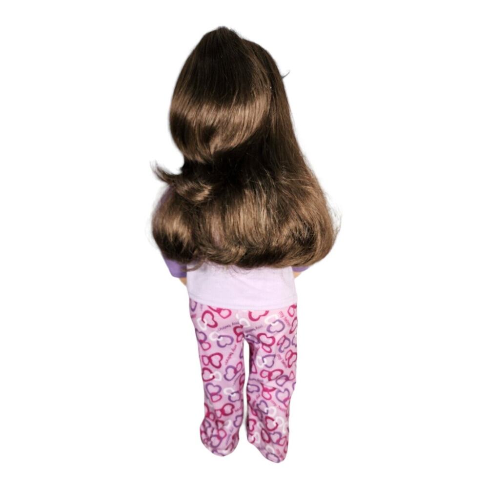 My Twinn 24" Doll 2002 Wearing PJs Poseable Long Dark Brown Hair Blue Eyes - Picture 6 of 16